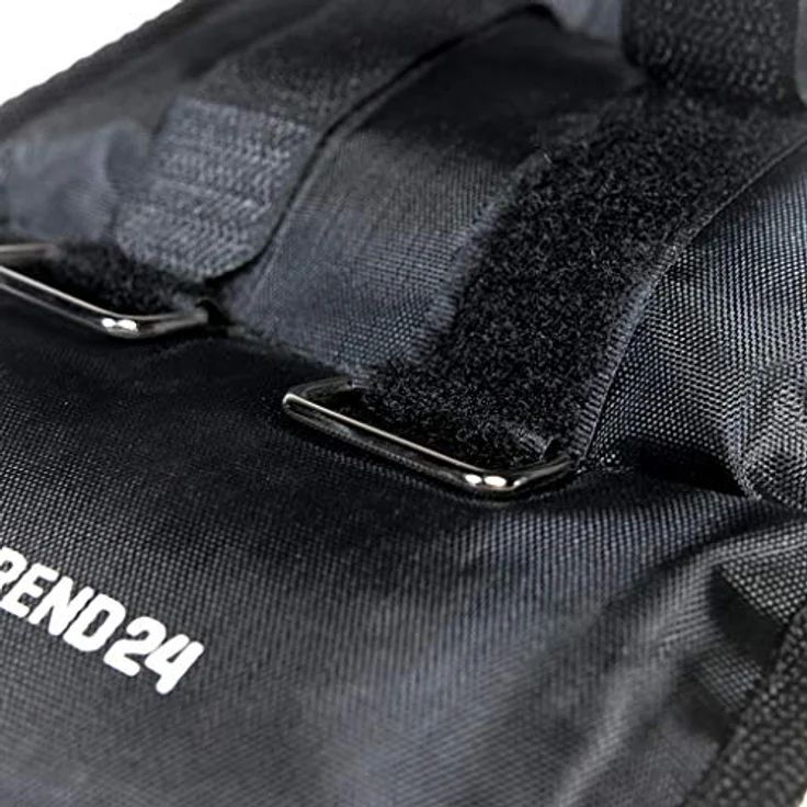Sporttrend 24 | Gewichtsmanschetten 1,0kg im Set | maximaler Halt durch starken Klettverschluss | für Kraft und Ausdauerübungen (Schwarz: 2 x 1,0kg) – Bild 4