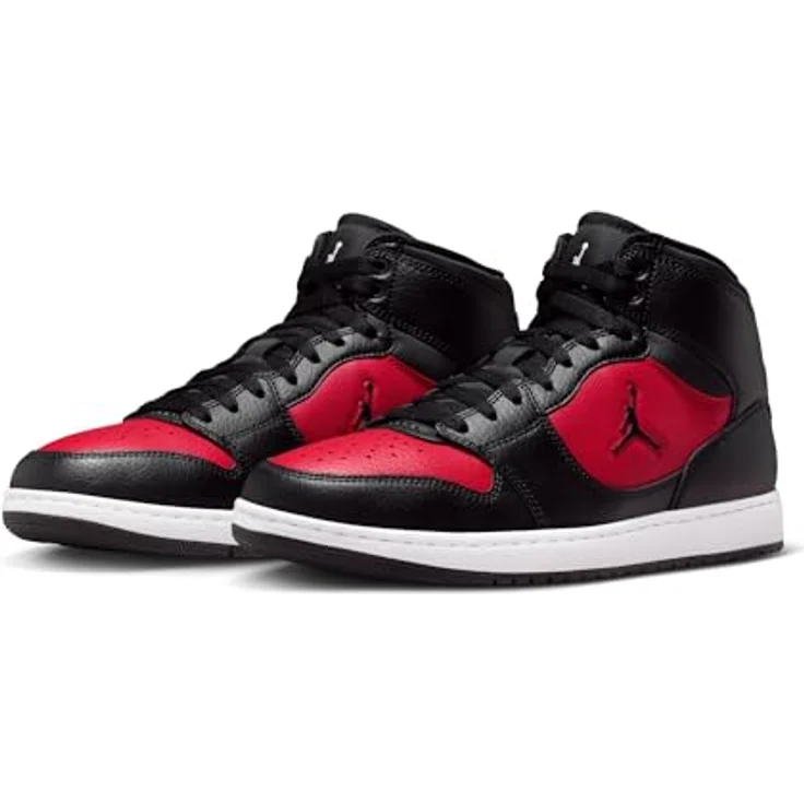 Nike Jordan Access Court Mid Stiefel, schwarzes Obermaterial aus Leder und Kunstleder, Größe 47.5 – Bild 6