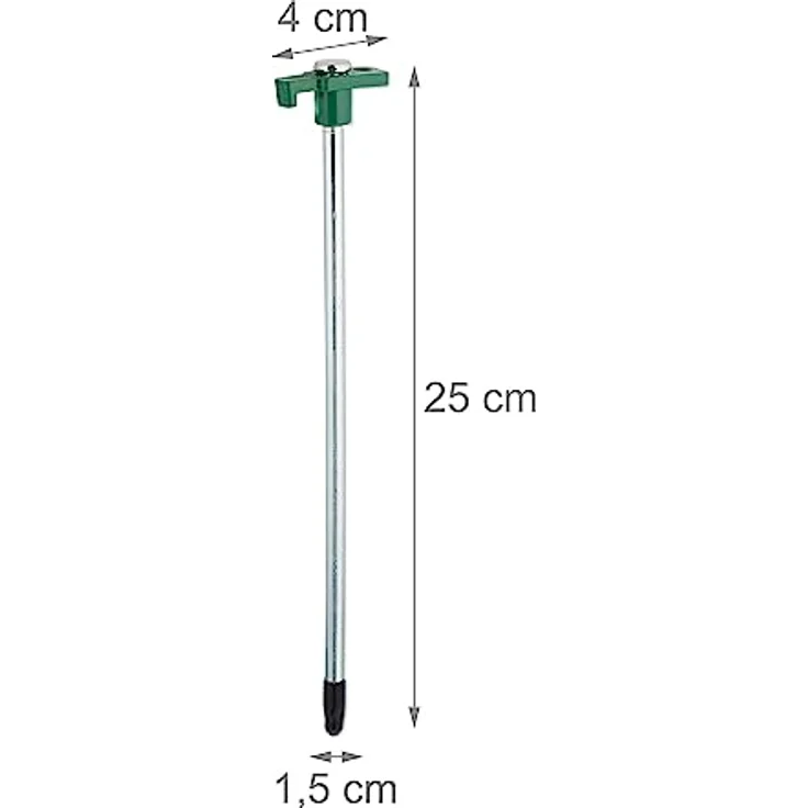 Relaxdays Felsbodenhering 18er Set, Erdanker für Harte Böden, 25 cm, Stahl, stabil fürs Camping, dunkelgrün – Bild 4
