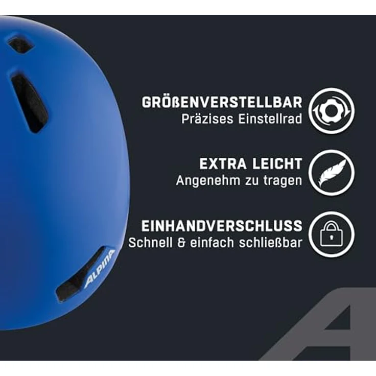 ALPINA SPORTS Hackney, Velohelm für Jugendliche, Inmold-Bauweise, Hi-EPS Polsterung, höhenverstellbares Run-System, neongelb "be visible", 51 - 56 cm – Bild 3