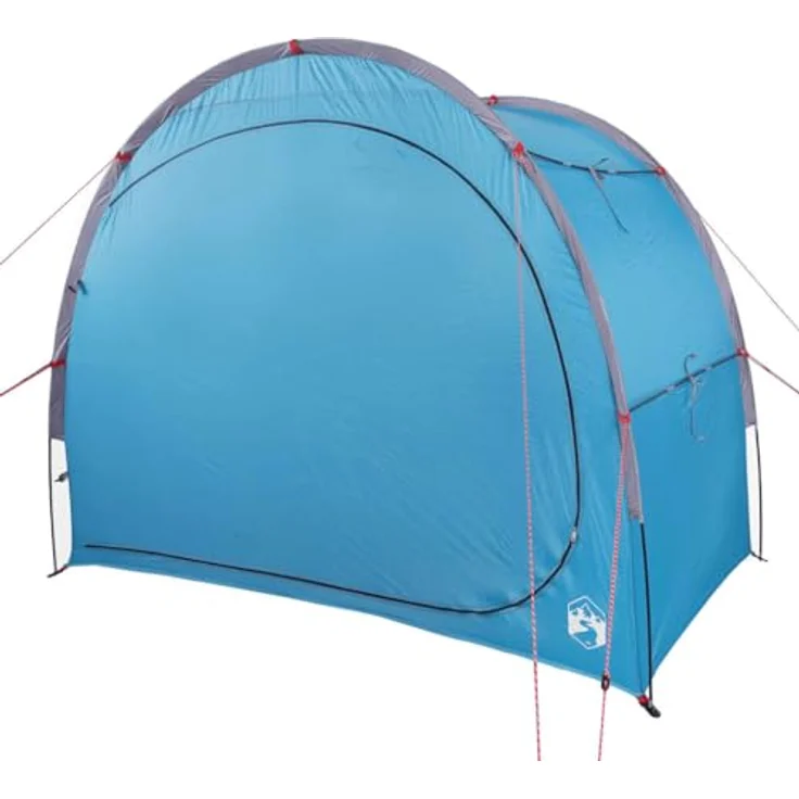 vidaXL Beistellzelt, Lagerzelt mit Stauraum, Umkleidezelt Wasserdicht Tragbar, Campingzelt Aufbewahrungszelt Zelt, Blau 185T Polyester – Bild 1
