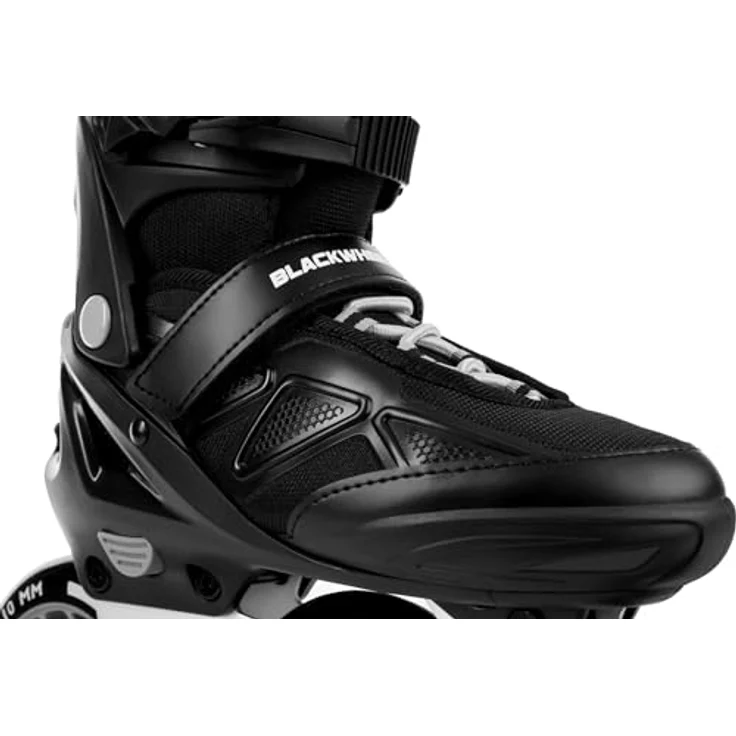 BLACKWHEELS Dynamic Inlineskates, drei-Räder-Anordnung für optimale Geschwindigkeit, 110 mm Räder, größenverstellbar 39-42, Schwarz – Bild 6