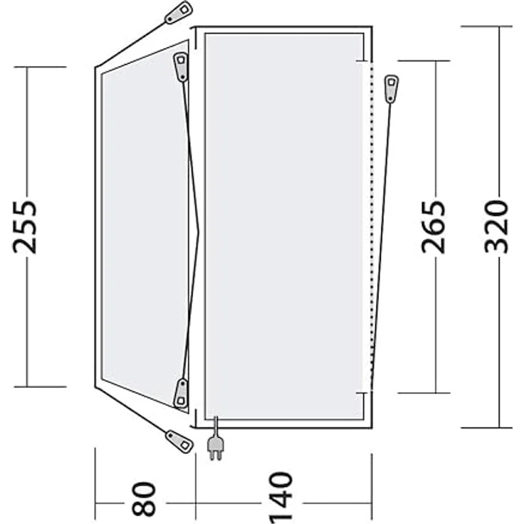 Outwell Seacrest Busvorzelt, leichtes Vorzelt für Busse mit herausnehmbarem Boden, UPF 30+ Sonnenschutz, 11.30 kg – Bild 4