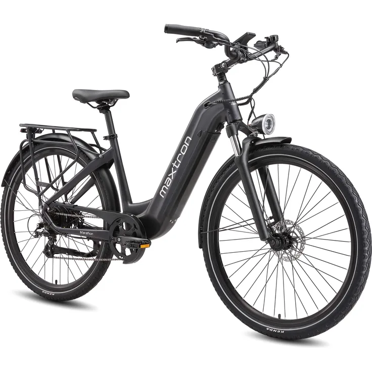 Maxtron Marathon 28" E-Bike Citybike, Bafang Heckmotor, 36V 22.5Ah Akku, bis 160km Reichweite, hydr. Scheibenbremsen, 7-Gang, schwarz