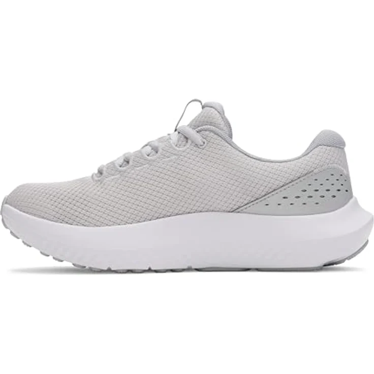 Under Armour UA W Charged Surge 4, Damen Laufschuhe, atmungsaktives Obermaterial, Grau/Silber, Größe 36 – Bild 2