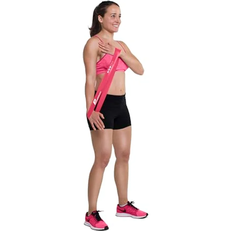 Panathletic Fitnessbänder 5er Set, 5 verschiedene Stärken, Übungsanleitung, E-Book auf Deutsch, Tragebeutel, 100% Naturlatex – Bild 3