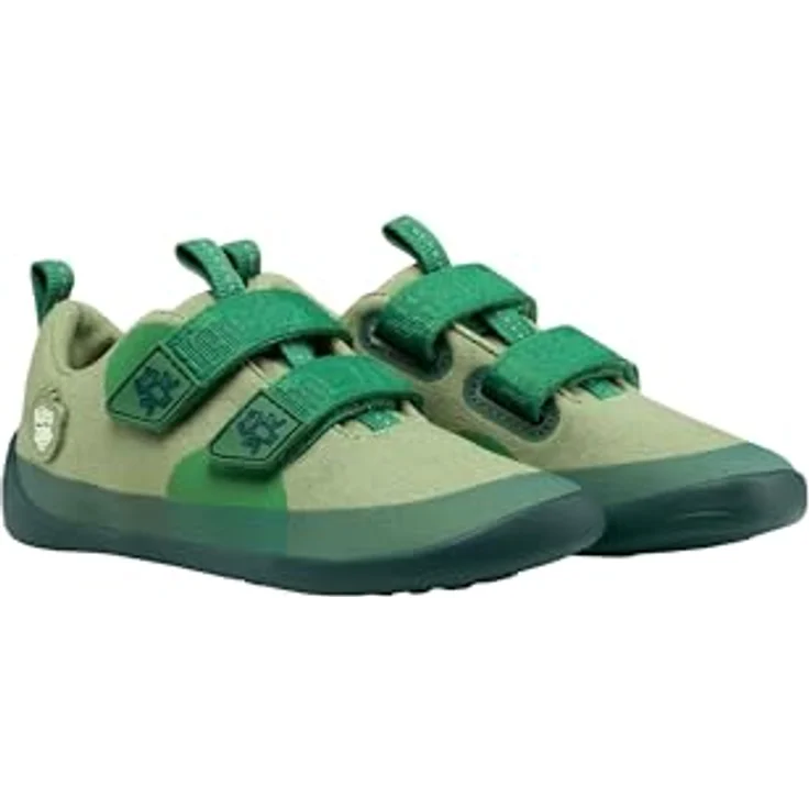 Affenzahn Kid's Barfussschuhe Lucky, Unisex Kletterschuhe aus 100% Bio-Baumwolle, Grün, Größe 26 mit Klettverschluss und rutschfester Gummisohle – Bild 3