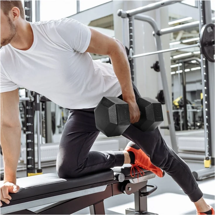 Yaheetech Kurzhantel 2er Set, 7,5 kg pro Stück, Schwarz, ideal für Krafttraining zu Hause