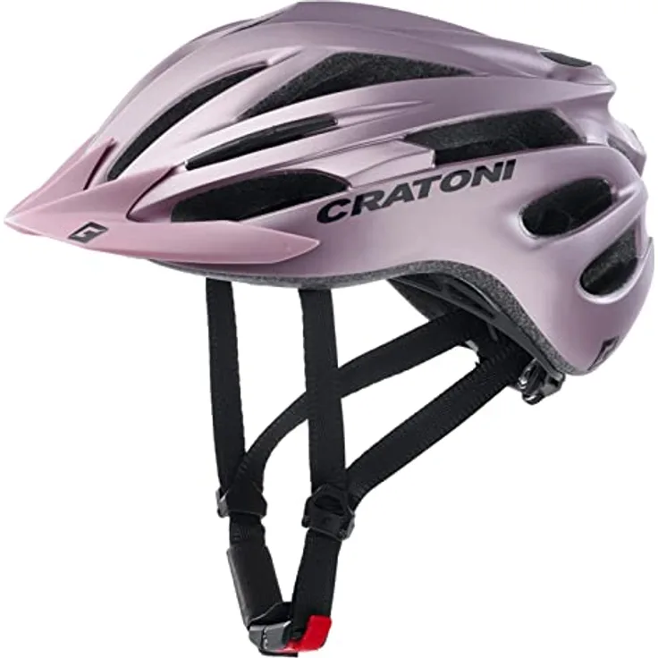 Cratoni Winora Pacer Fahrradhelm, lila metallic matt, 20 Belüftungsöffnungen, abnehmbares Visier, optionales Rücklicht