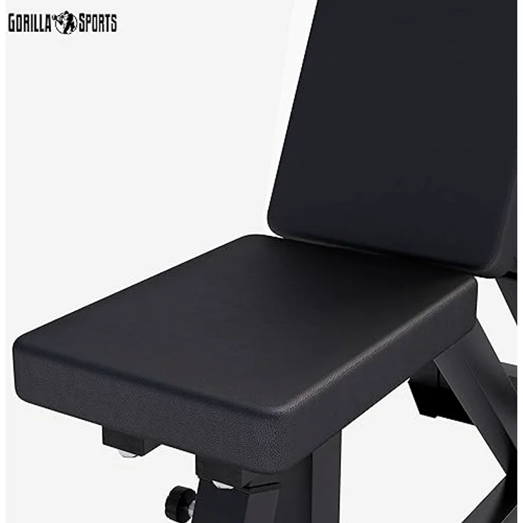 GYRONETICS® Hantelbank - Multifunktion, Rückenlehne 8-Fach und Sitz 3-Fach verstellbar, 120 x 53,5 x 115 cm, bis 200kg Belastbar - Schrägbank, Trainingsbank, Flachbank, Weight Bench, Fitness – Bild 5