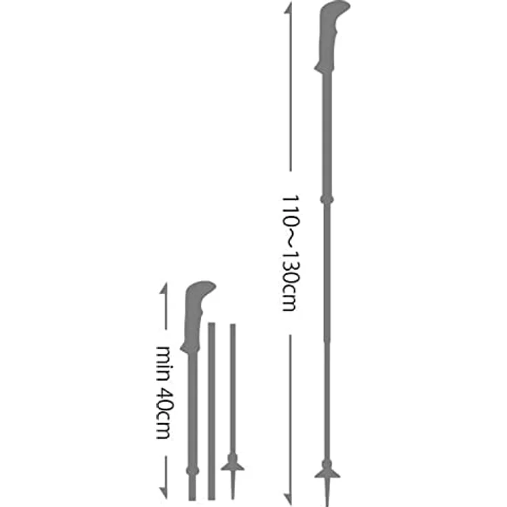 LEKI Makalu FX TA Wanderstöcke, Aluminium, 4-teilig, faltbar, verstellbar, Petrol-Black-Silvergray, 110-130cm – Bild 3