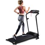 COSTWAY Laufband, 10 km/h, klappbar, mit 12 Programmen & 2 Trainingsmodi, Schwarz - Preisvergleich