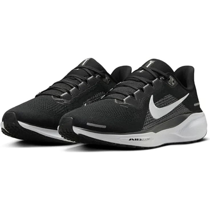 Nike Pegasus 41, Herren Laufschuhe mit ReactX Dämpfung und Air Zoom Elementen, Weiss, Schwarz, Grau, Größe 45.5 – Bild 2