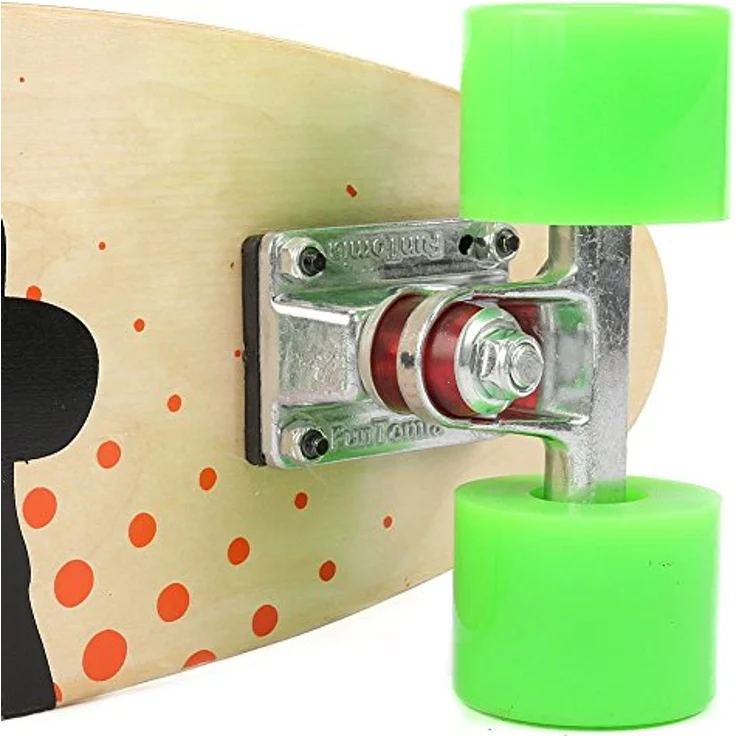 FunTomia Mini-Board Cruiser Skateboard 57cm, 7-lagiges kanadisches Ahornholz, ABEC-9 Kugellager, mit/ohne LED Rollen, 100 kg Belastbarkeit – Bild 5