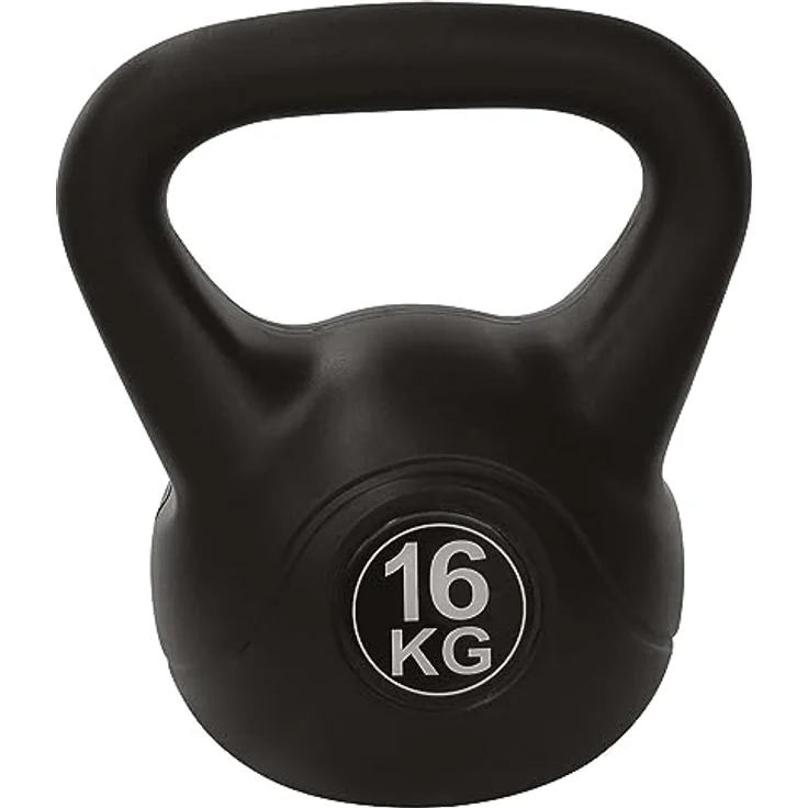 Tunturi Kugelhantel, Kettlebell, PVC mit Sand gefüllt, 8 kg – Bild 1
