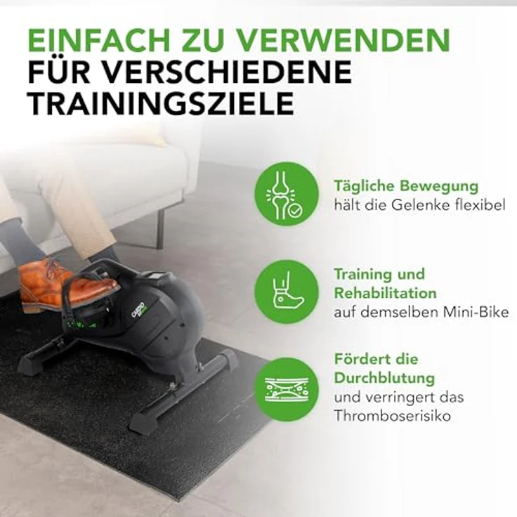 Tunturi Cardio Fit M40 Sitzfahrrad - Heimtrainer mit Bluetooth - Magnetisch gebremster Fahrradtrainer - Schreibtischfahrrad – Bild 5