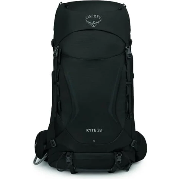 Osprey Kyte 38 Black WM/L, Wanderrucksack mit AirScape Rückenplatte und integrierter Regenhülle – Bild 1