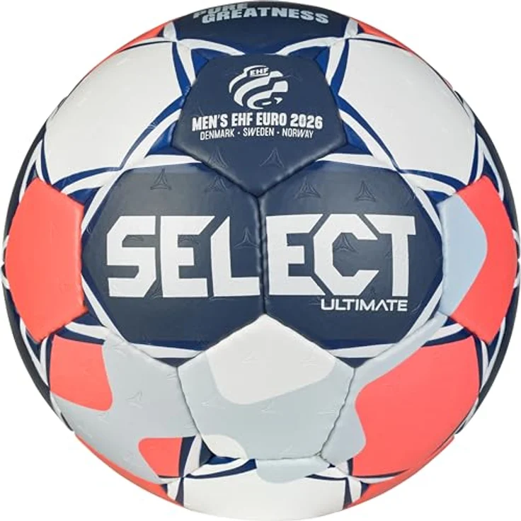 Select Ultimate EHF Euro Men v26 Gr. 3, Handball, handgenäht, EHF-Approved, mit fantastischer Griffigkeit und null-Flügel-Blase aus Naturlatex – Bild 1