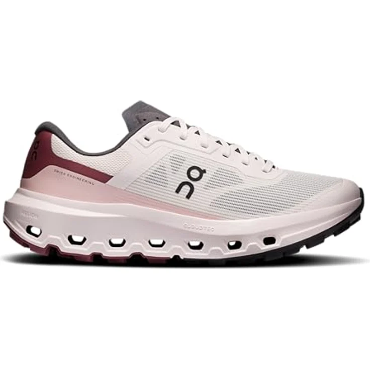 ON Running CLOUDVISTA 3, Trailrunning-Schuhe mit atmungsaktivem Mesh-Obermaterial, starker Dämpfung und Missiongrip™-Außensohle, Farbe Oyster | Barberry, Größe 40 – Bild 1