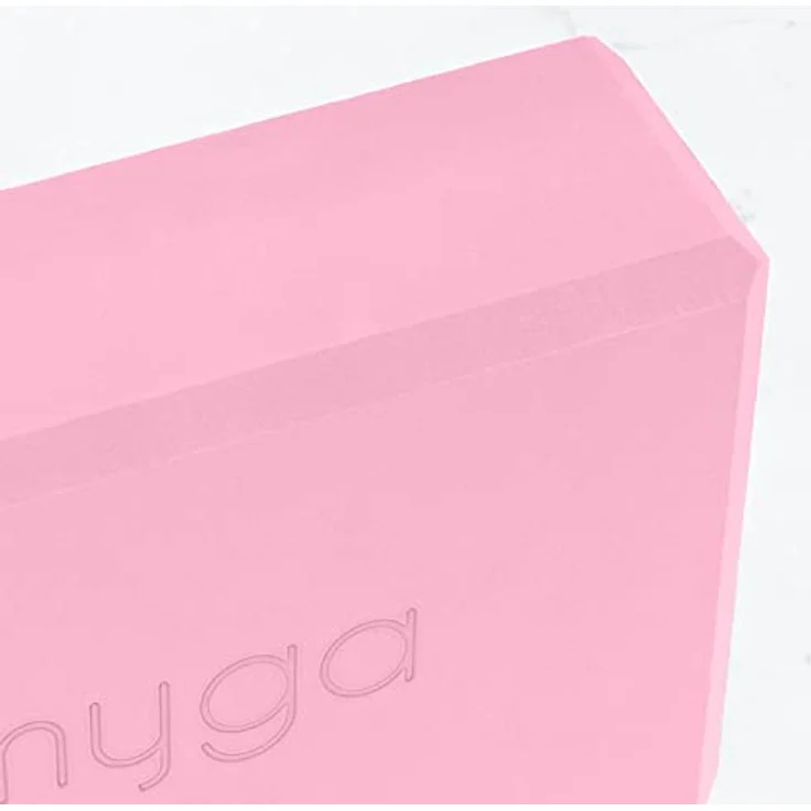 Myga Yoga Block, rutschfest und leicht, ideal für Yoga und Pilates, 23 cm x 14,5 cm x 7,7 cm, rosa – Bild 5