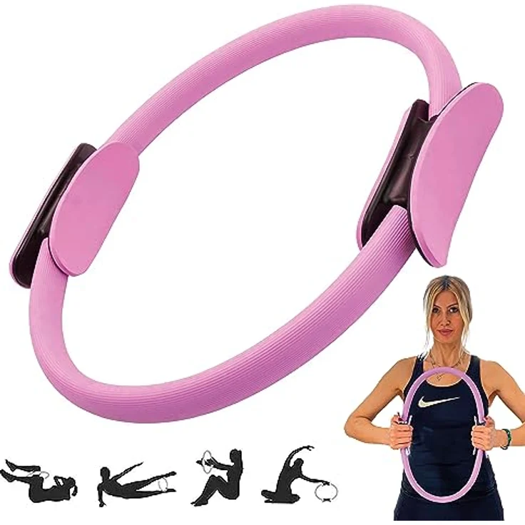 Winch Pilates Ring PRO | Premium-Qualität mit Weicher-Polsterung, Anti-Rutsch-Griff | Widerstandsring für Ganzkörpertraining, Yoga und Physiotherapie | Fitnessgerät für Heimtraining und Studio-Workout – Bild 1