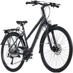 DACAPO Firenze 300, Trekkingrad Damen 28'' in Anthrazit, 24 Gänge, RH 48 cm, Hydraulische Scheibenbremsen