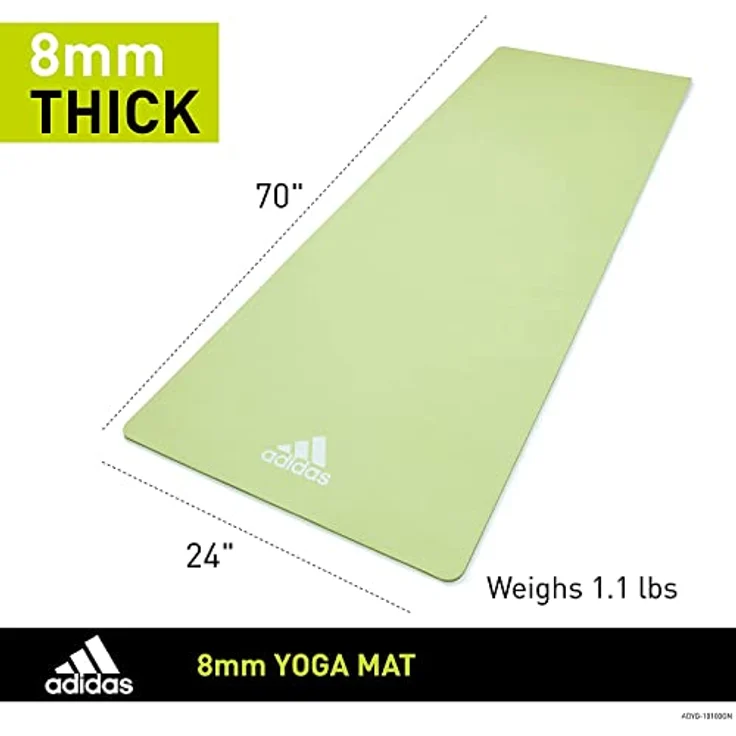 adidas Performance Yogamatte Adidas Fitness- und Yogamatte, 8 mm, rutschfest, mehrfarbig – Bild 6