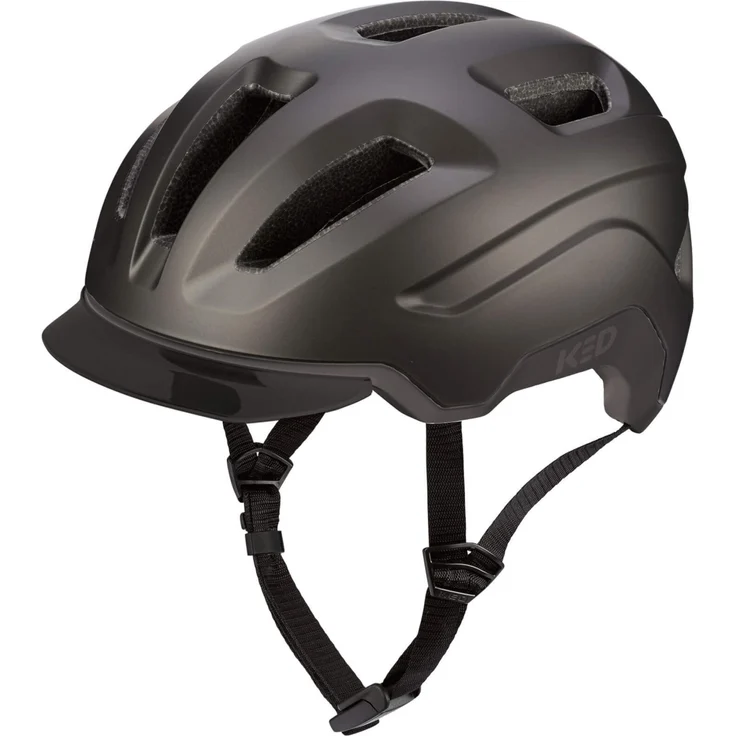 KED Pedalon E-Bike Pedelechelm, Cityhelm NTA8776 mit LED-Rücklicht, schwarz, Größe L (59-63)