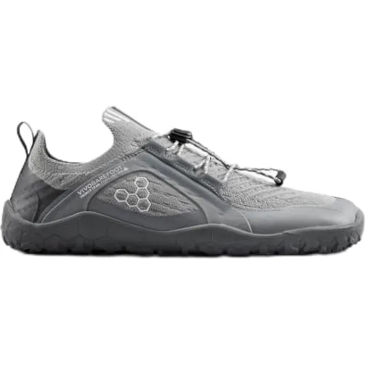 Vivobarefoot Primus Trail Knit FG, Leichte Barefoot Trailrunning-Schuhe für Herren, Grau, EU 45