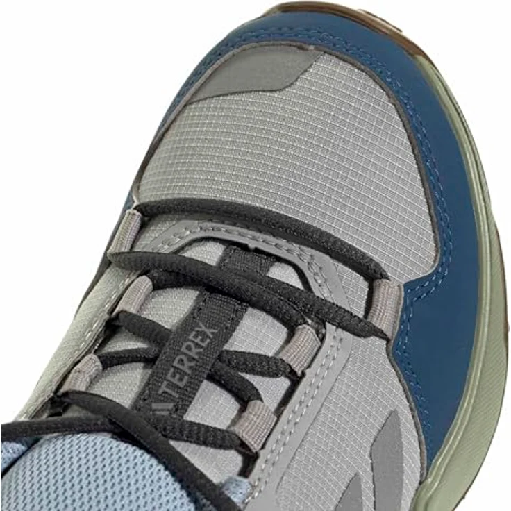 Adidas Terrex AX4R K, Wanderschuhe für Kinder mit dämpfender Zwischensohle und griffiger Traxion Außensohle, grau/rot/blau, Größe 35 – Bild 4