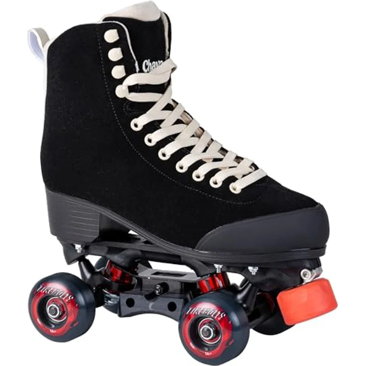 Chaya Park Dark Soul, Damen Rollschuhe, Lifestyle Rollerskates, schwarz, PU-Leder mit Wildleder-Finish, vulkanisierte TPU-Spitze, optimierte Kontrolle mit Shari-Platte und Park Pro-Trucks – Bild 2