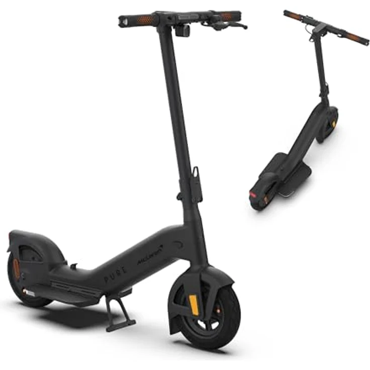 Pure McLaren E Scooter Schwarz – Max. 20 km/h, 50 km Reichweite, Ergonomische Fahrposition, Straßenzulassung – Bild 1