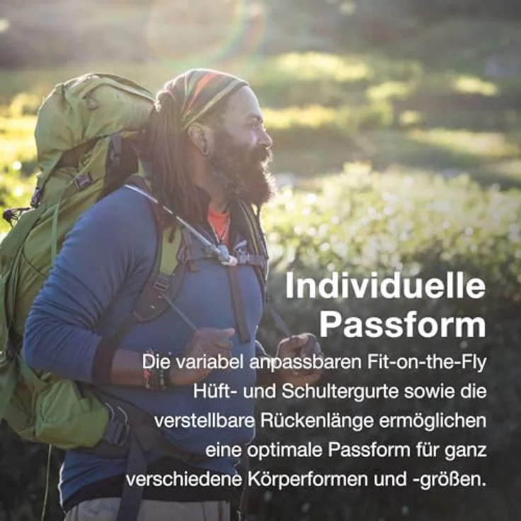 Osprey Aether 65 Trekkingrucksack L-XL, 80 cm, 100% Nylon, rot – Bild 3