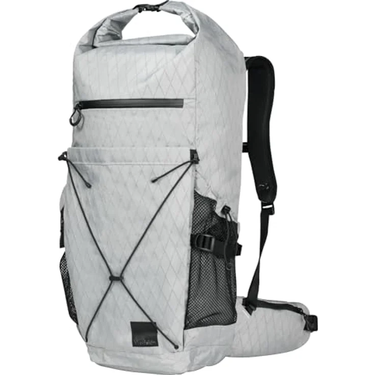 Jack Wolfskin WANDERMOOD ROLLTOP 30, Wanderrucksack mit Roll-Top und gepolstertem Laptopfach, blau – Bild 4
