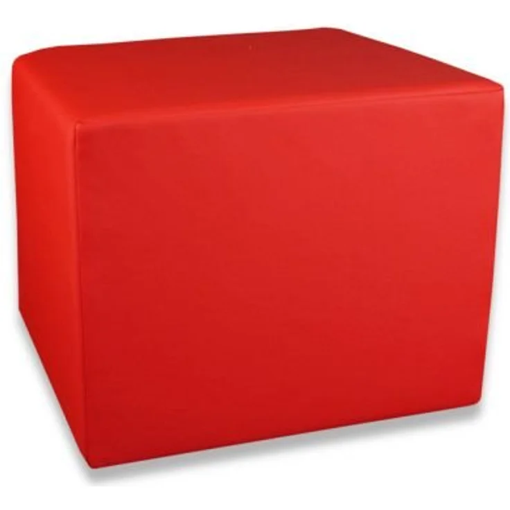Fränkische Schlafmanufaktur Stufenlagerungswürfel, Bandscheibenwürfel, Lagerungswürfel, mit Soft-Kunstlederbezug, ca. 50x45x40 Farbe Rot – Bild 1