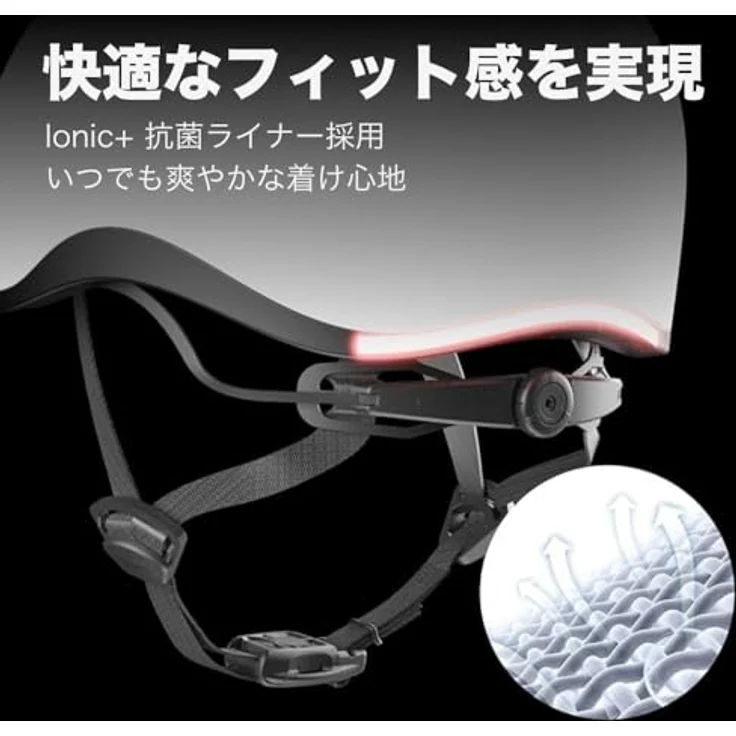 Lumos Nyxel MIPS, Fahrradhelm mit vorderem und hinterem Blinker, 56 RGB LEDs, weiß, Größe S – Bild 8