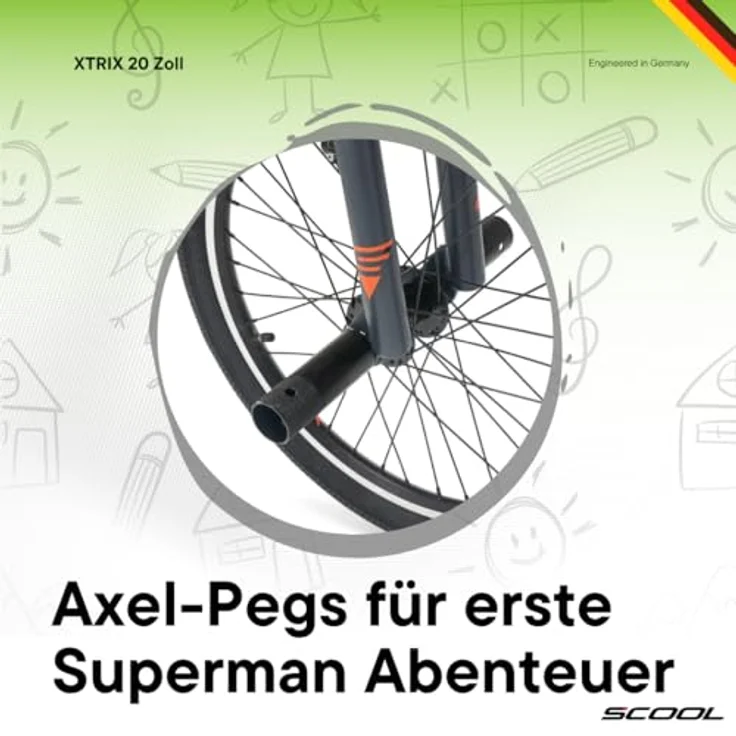 S'cool BMX-Rad XtriX 20, Kinderfahrrad mit 1 Gang und robustem Rahmen, ideal für Tricks und actionreiche Fahrten – Bild 5