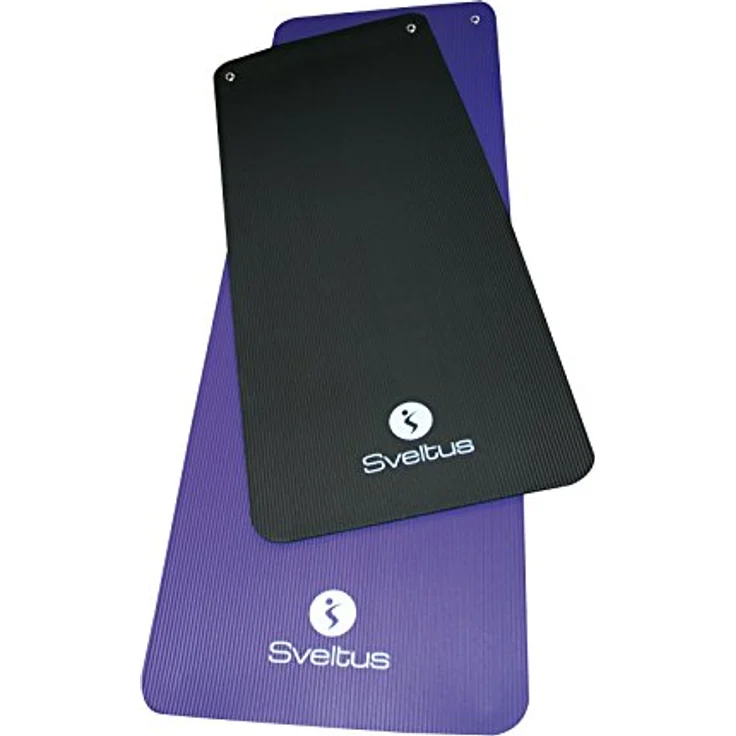 Sveltus Yogamatte, 10 mm dicke Trainingsmatte mit rutschfester Oberfläche und Aufhängeösen, inkl. Transportgriff – Bild 2