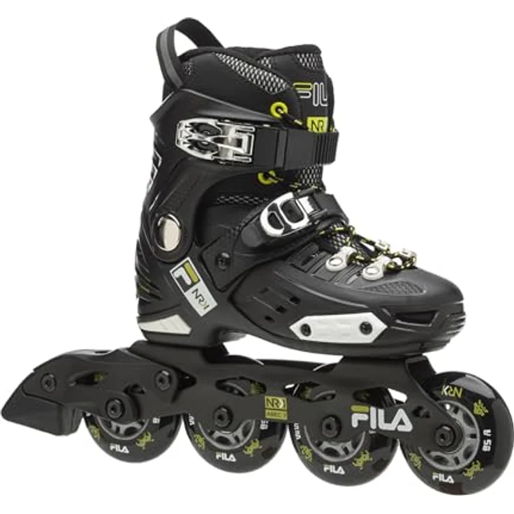 FILA Inline Skates, Modelle 28-39 mit 72 mm Rollen, ABEC 7 Kugellagern und extrudierter Aluminiumschiene – Bild 1