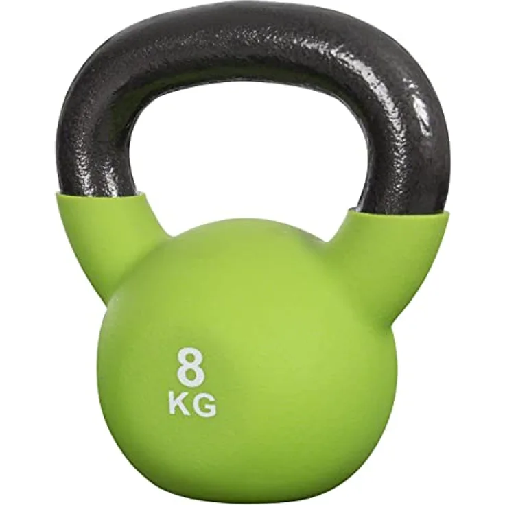 Sport-Tec Kettlebell, Kugelhantel, Workout, Fitness, Bodybuilding, Kurzhantel, Gewichtskugel, Schwunghantel, Grün