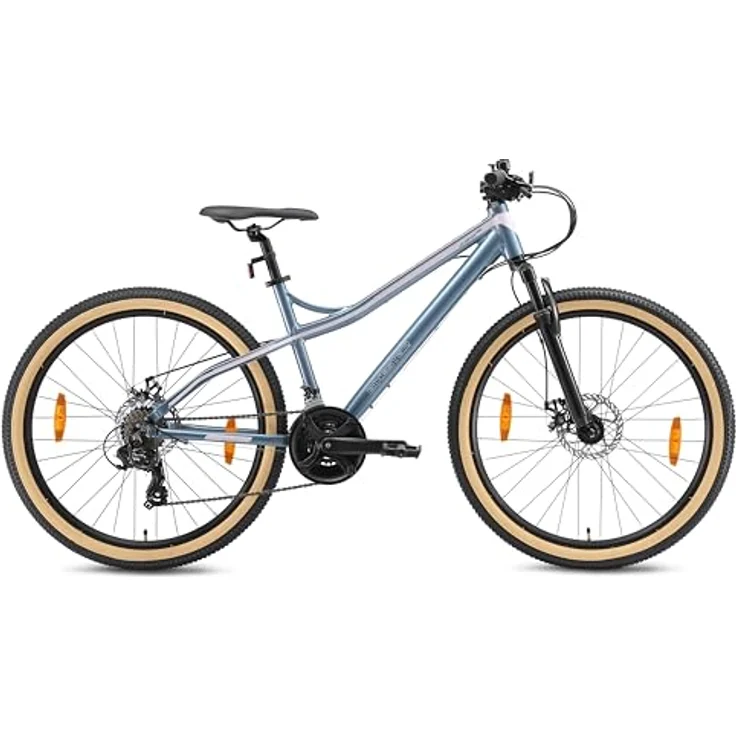 BIKESTAR Hardtail Aluminium Mountainbike 26 Zoll, 21 Gang Shimano Schaltung mit Scheibenbremse | 16 Zoll Rahmen MTB Erwachsenen- und Jugendfahrrad | Weiß – Bild 3