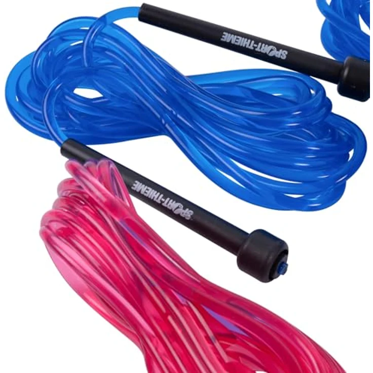 Sport-Thieme Double-Dutch Seile, Springseil-Set für Gruppenseilspringen, 4,8 m, Baumwolle mit Holzgriffen oder neonbunt mit Kunststoffgriffen – Bild 3