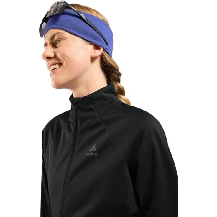 Odlo Essential Warm Black (15000) M, Skijacke aus dreilagigem Softshell mit atmungsaktiven Jerseyeinsätzen – Bild 5