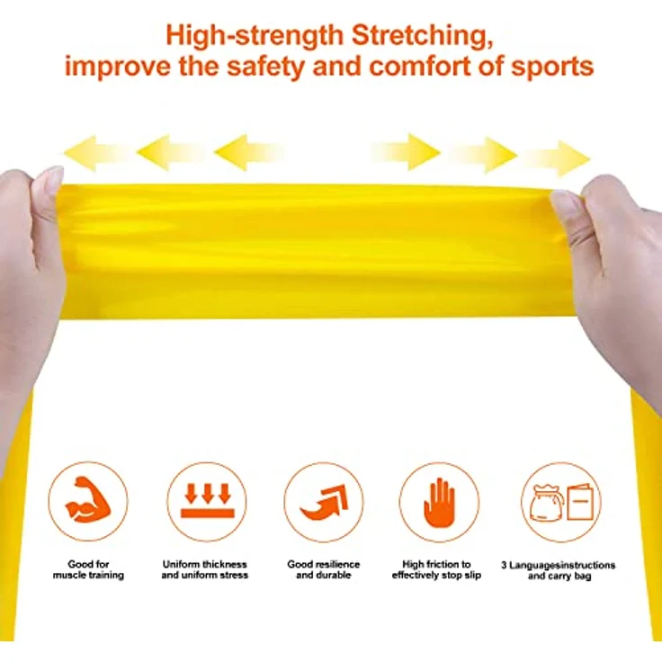 JATEKA Fitnessbänder Terra Band Set, 3x Widerstandsband für Muskelaufbau und Yoga, TPE hautfreundlich, leicht/mittel/schwer, inklusive Transportbeutel – Bild 5