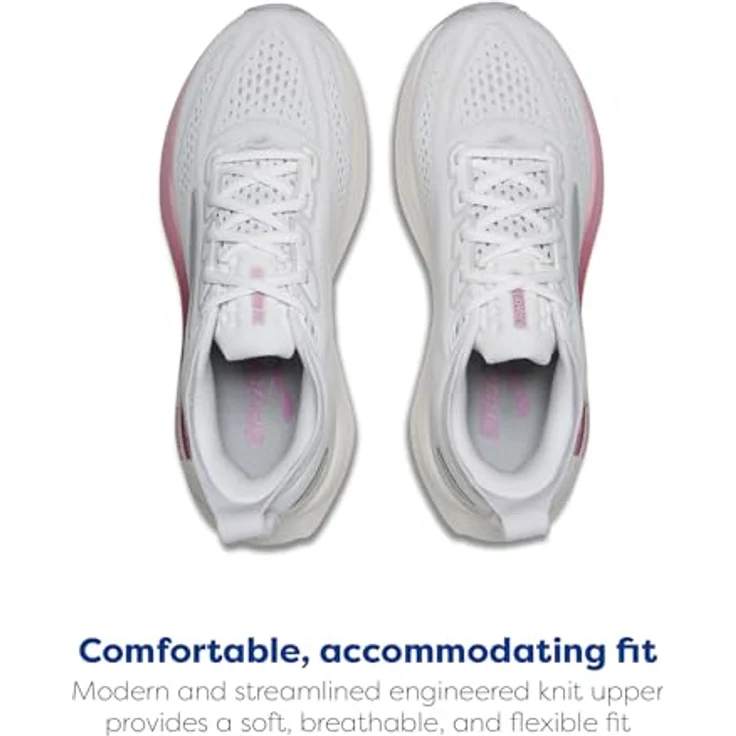 BROOKS Glycerin 23 Damen Laufschuhe, neutrale Strick-Konstruktion, atmungsaktiv, weiße Farbe, EU 40,5 – Bild 4