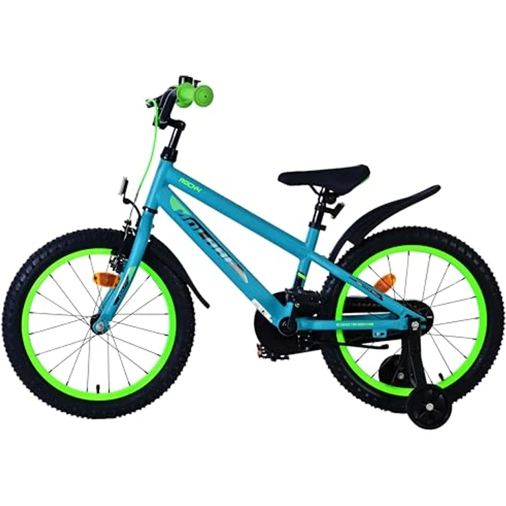Volare Rocky 18 Zoll Kinderfahrrad für Jungen, Grün mit schwarz, geschlossener Kettenschutz, Handbremse und Rücktrittbremse – Bild 15