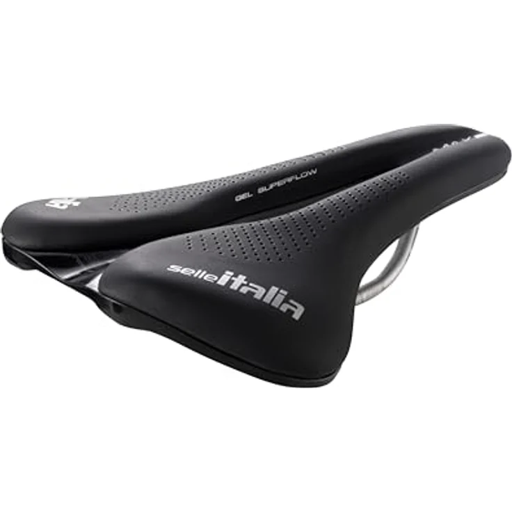 Selle Italia MAX NOVUS EVO Boost Gel Superflow Fahrradsattel, ergonomische Form, schwarz - L3 – Bild 1