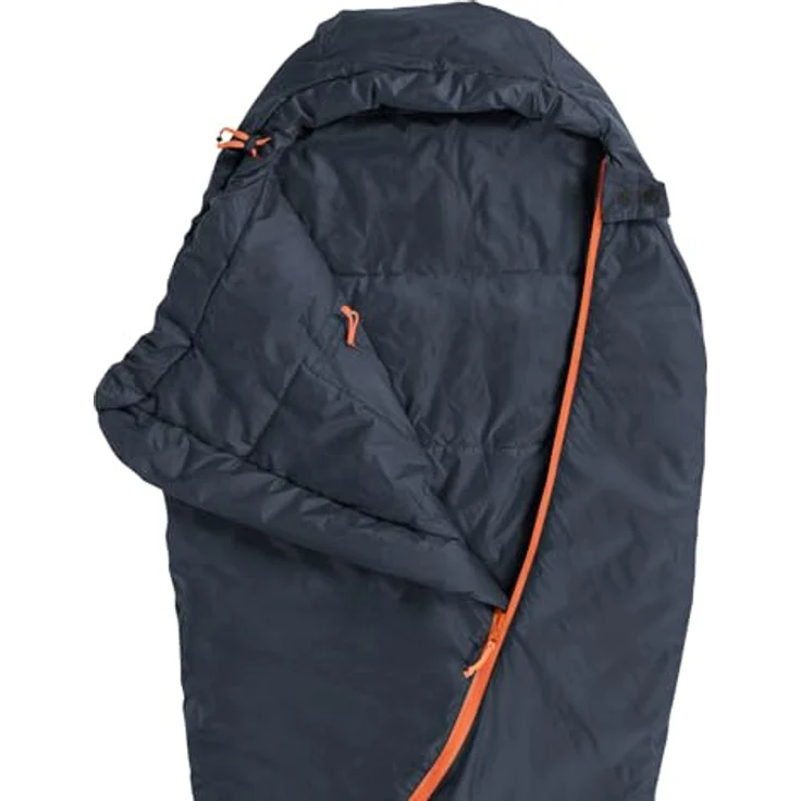 Jack Wolfskin Unisex Jugend Grow UP Dreamer Mumienschlafsack, Night Blue, Left - Kunstfaserschlafsack, ergonomischer Reißverschluss, bluesign-zertifiziert – Bild 4