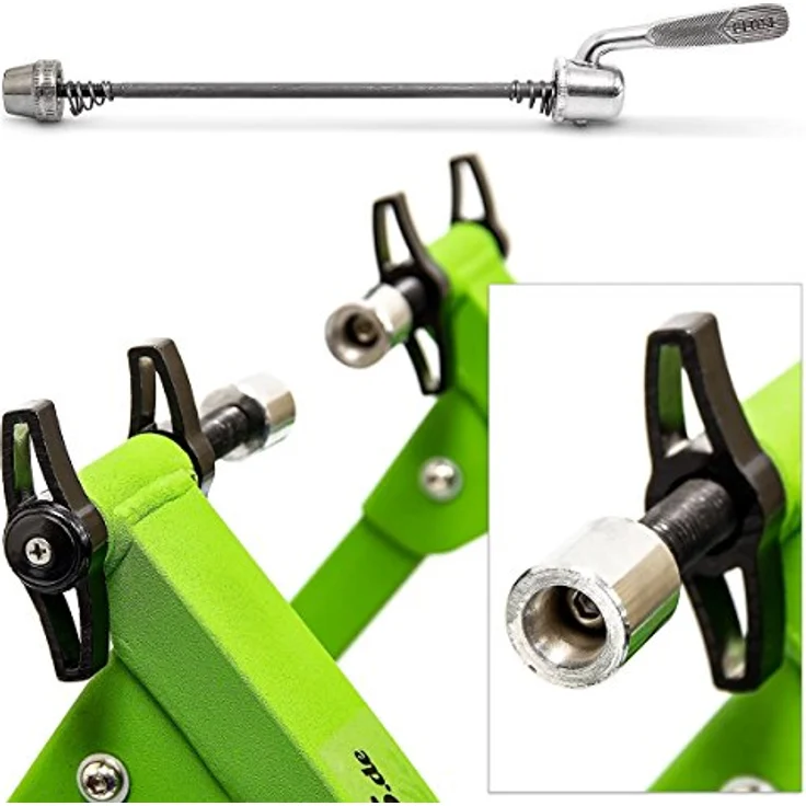 Relaxdays Rollentrainer, Indoor Fahrradtrainer mit 6 Gängen für 26-28 Zoll, bis 120 kg belastbar, Stahl, Grün – Bild 5