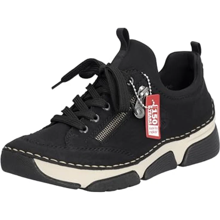 Rieker Damen Halbschuh Slipper 45973-00, Komfortabel und schockabsorbierend, schwarz – Bild 1